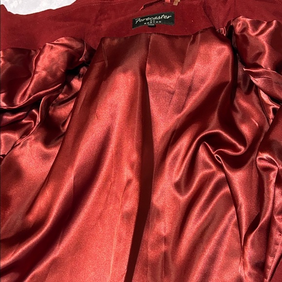 Deep Red Women's Pea Coat - Picture 13 of 13